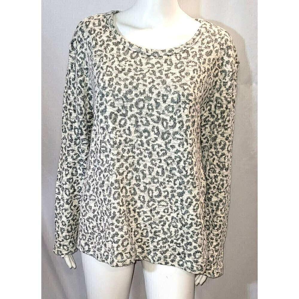June and Delancey Sparkling Animal Print Sweater - Size L